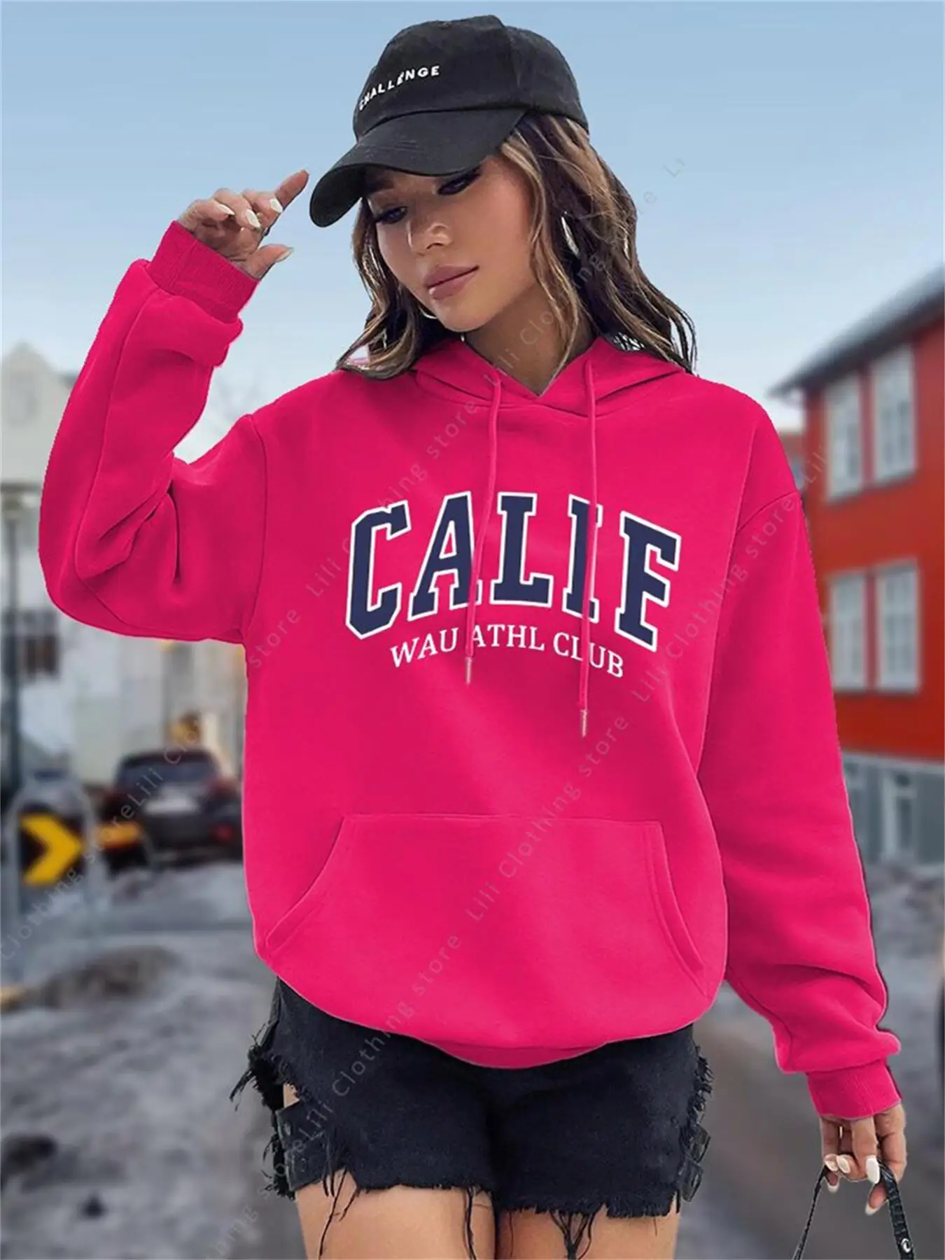 Winter Clothing Drawing - هوديز نسائية Y2K من الصوف الناعم