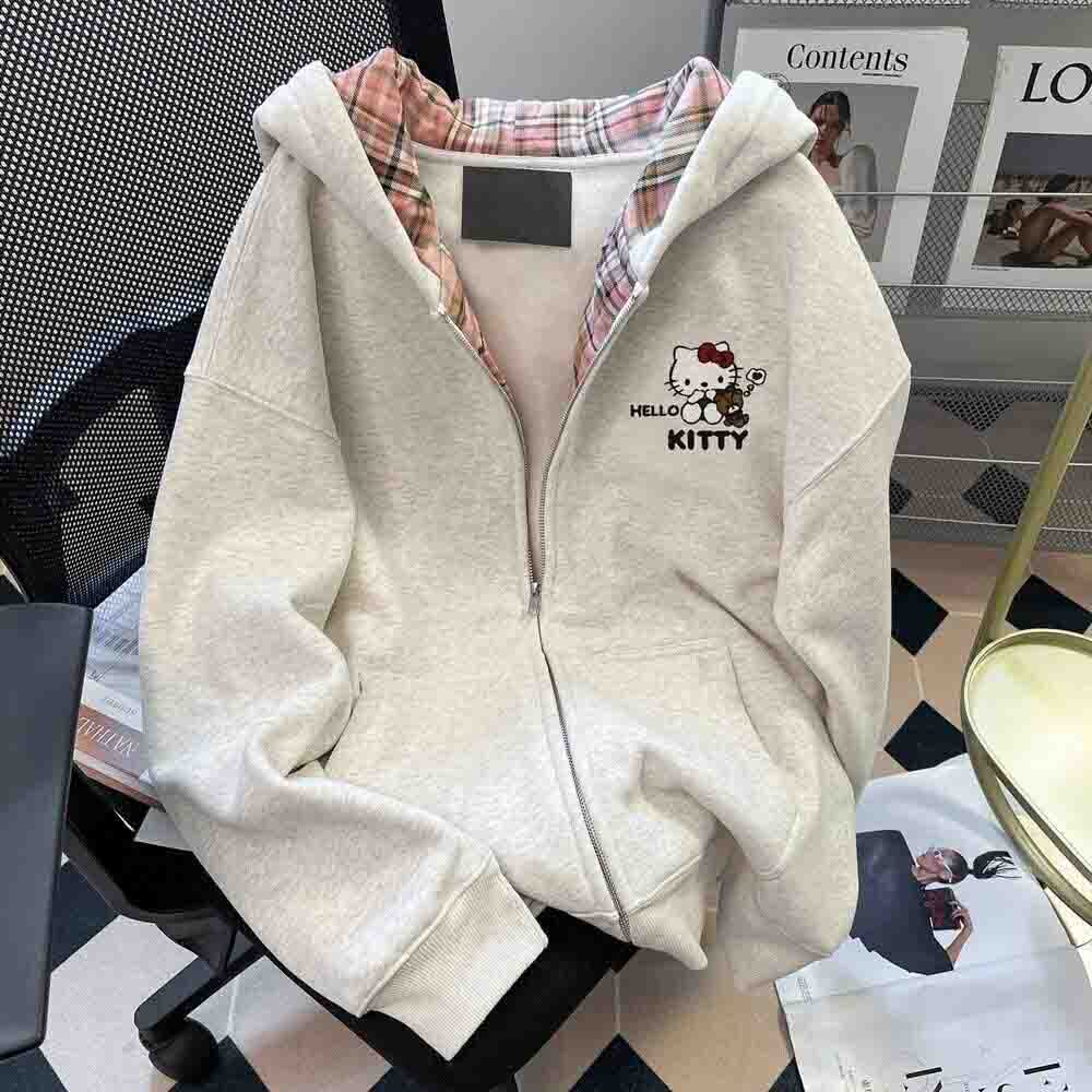 Winter Clothing Items - هالو كيتي سويت شيرت نسائي بقلنسوة،