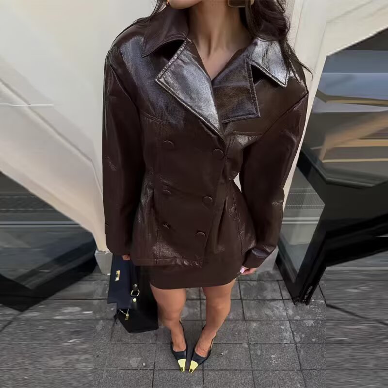 طقم جاكيت جلدي أنيق وتنورة قصي - مراجعة Warm Winter Clothing وسعره